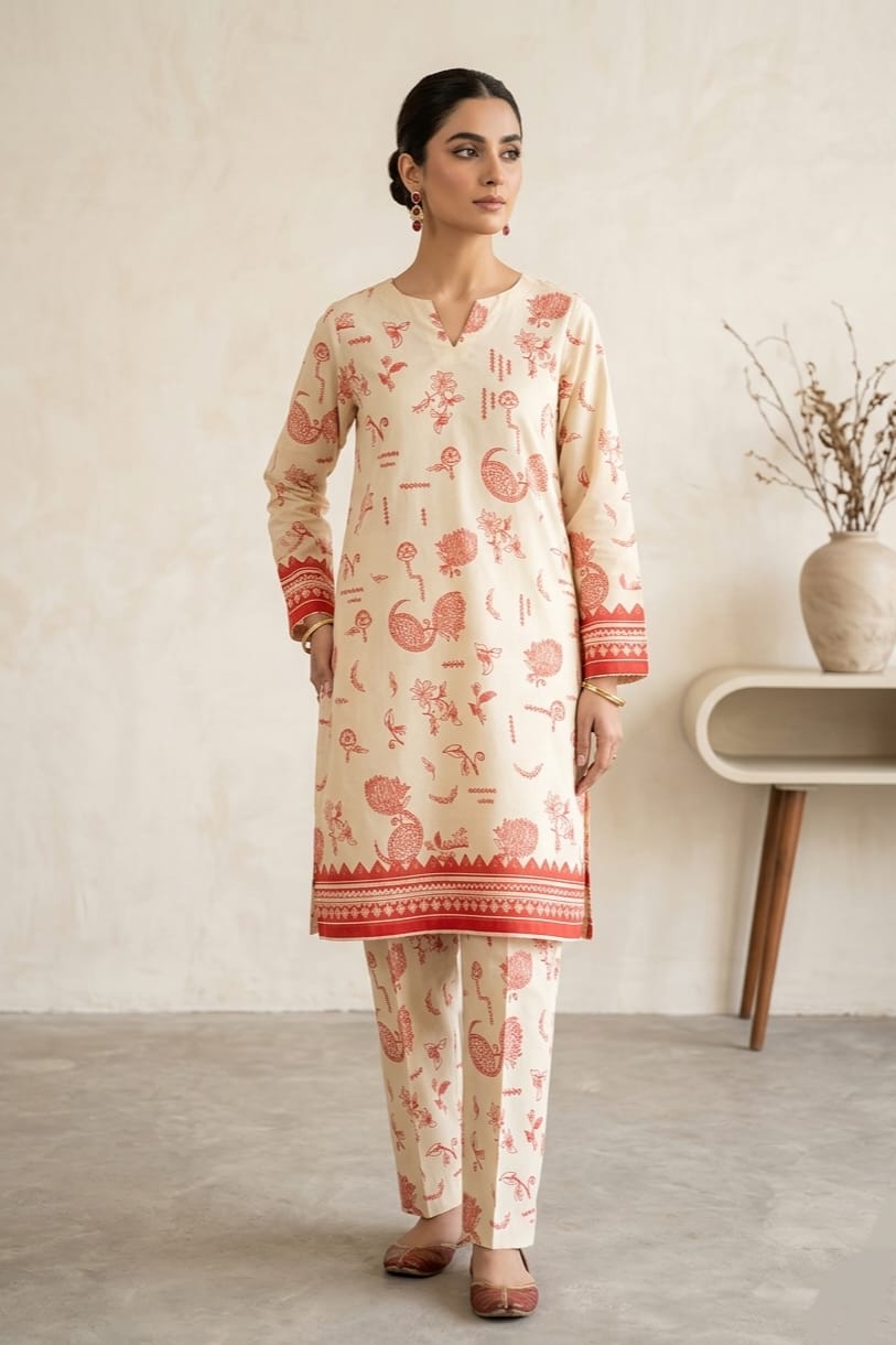 Cross Stitch Printed Lawn Unstitched Shirt