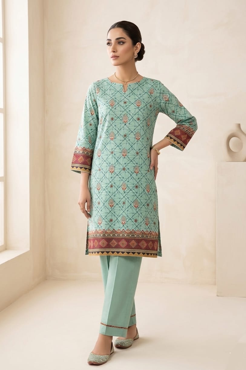 Cross Stitch Printed Lawn Unstitched Shirt