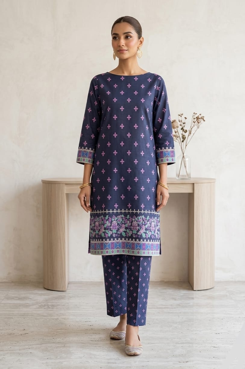 Cross Stitch Printed Lawn Unstitched Shirt