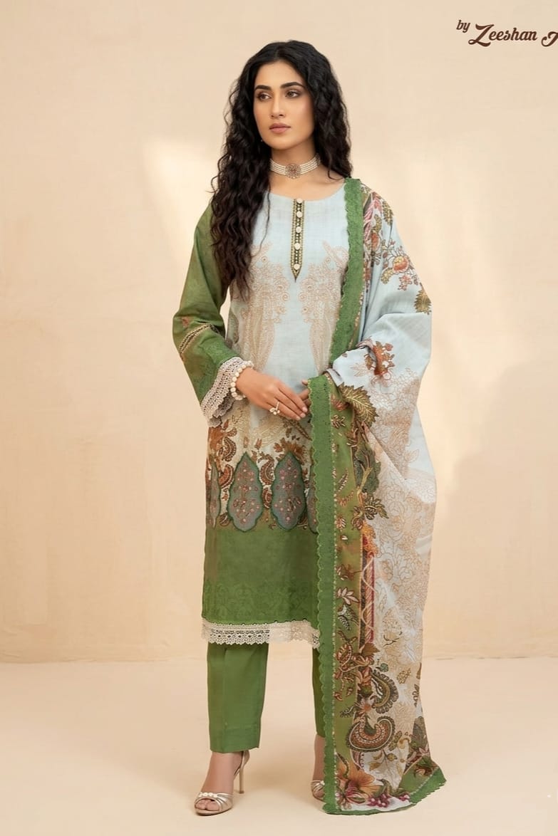 Rangraani Unstitched Embroidered Lawn 3pc