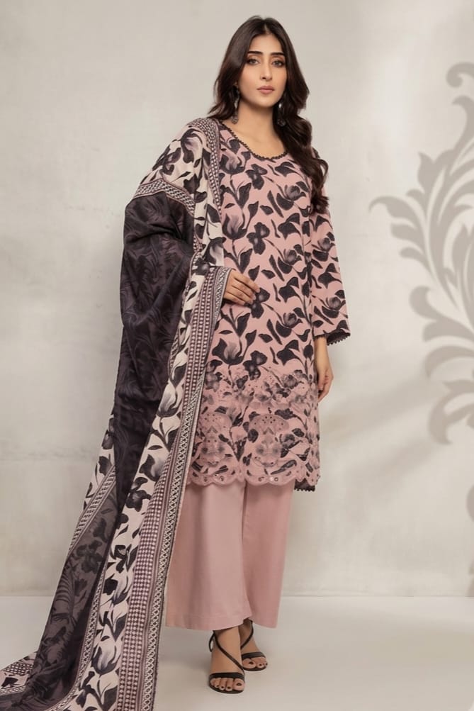 Jaffrani V-20 Unstitched Embroidered Lawn 3pc