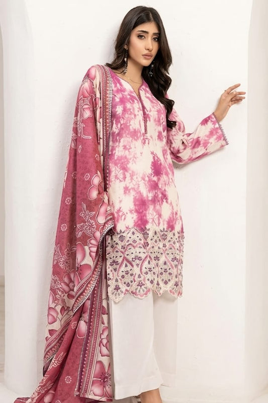 Jaffrani V-20 Unstitched Embroidered Lawn 3pc