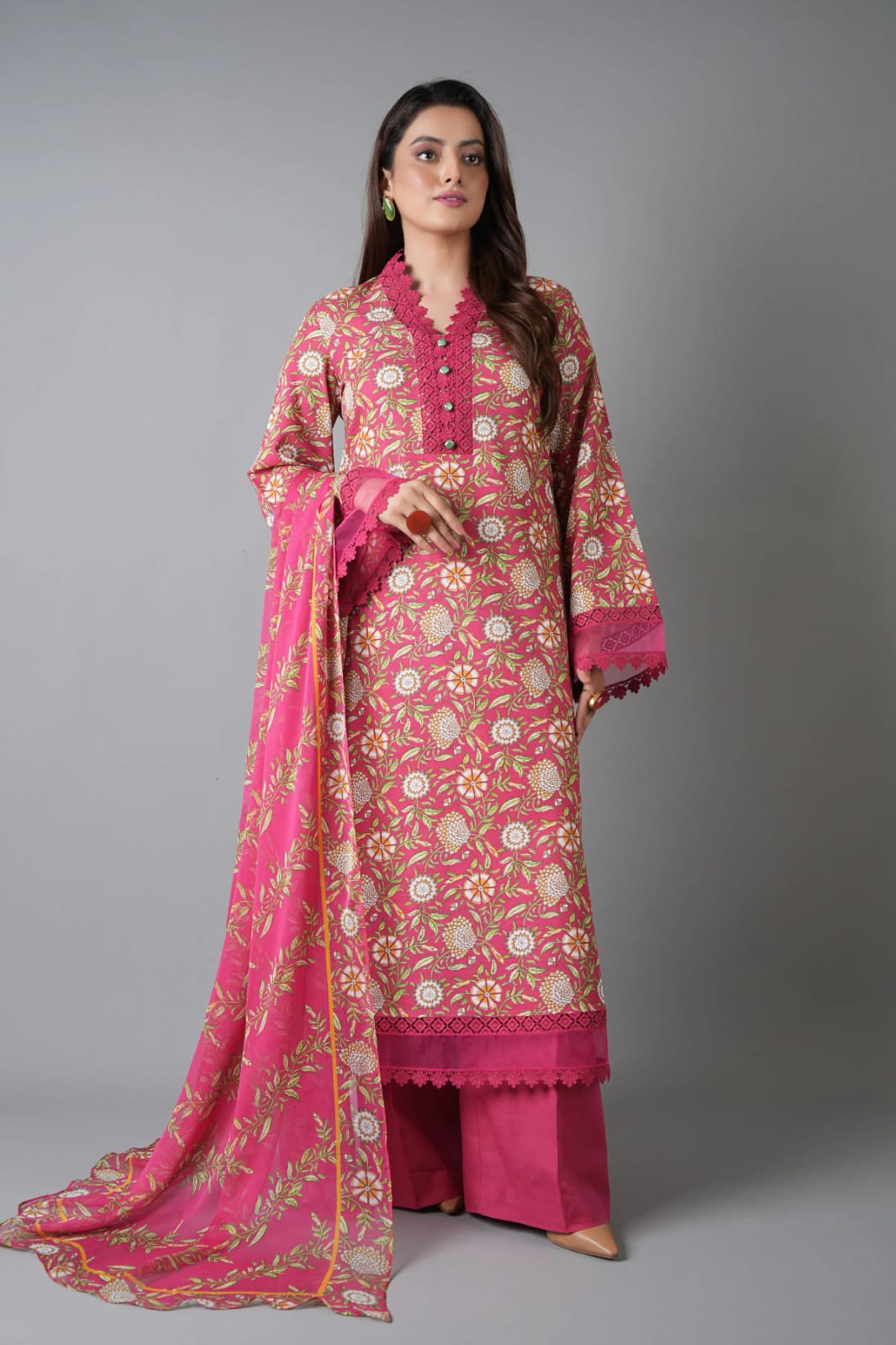 Bareeze Unstitched Printed Lawn 3Pc