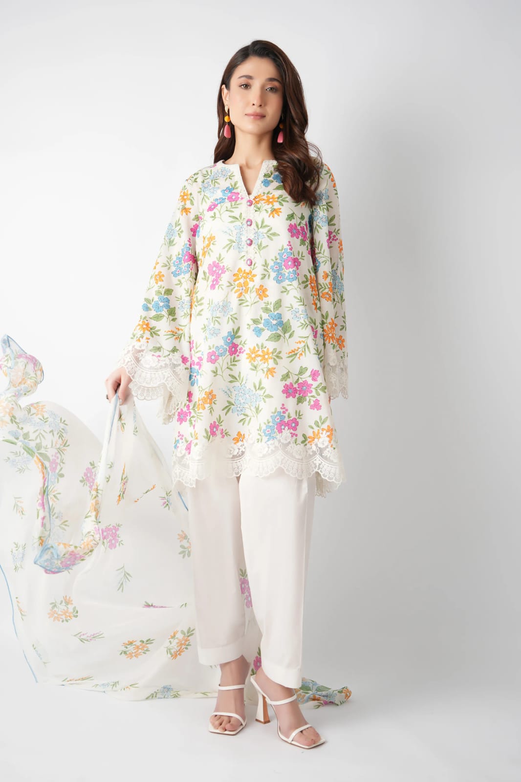 Bareeze Unstitched Printed Lawn 3Pc