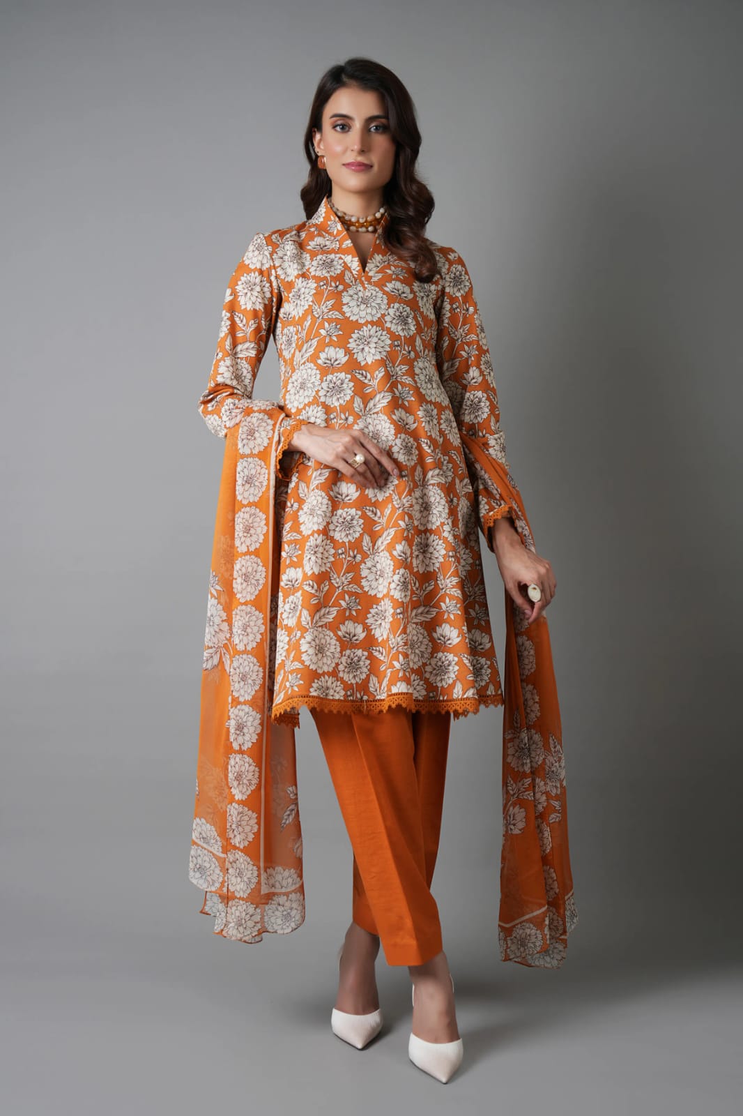 Bareeze Unstitched Printed Lawn 3Pc