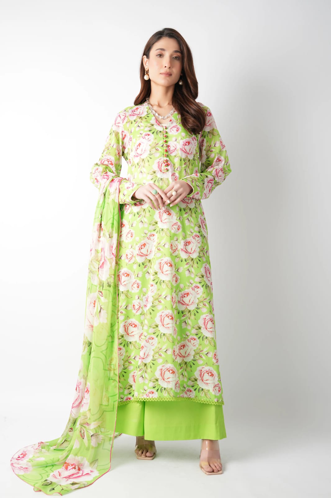 Bareeze Unstitched Printed Lawn 3Pc