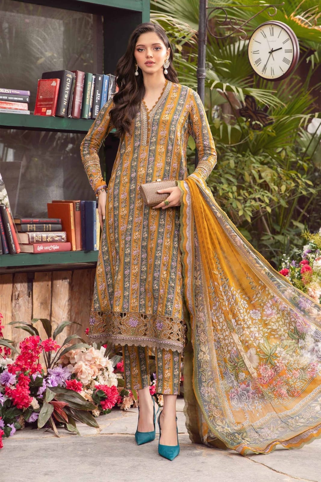 Bareeze Unstitched Printed Lawn 3Pc