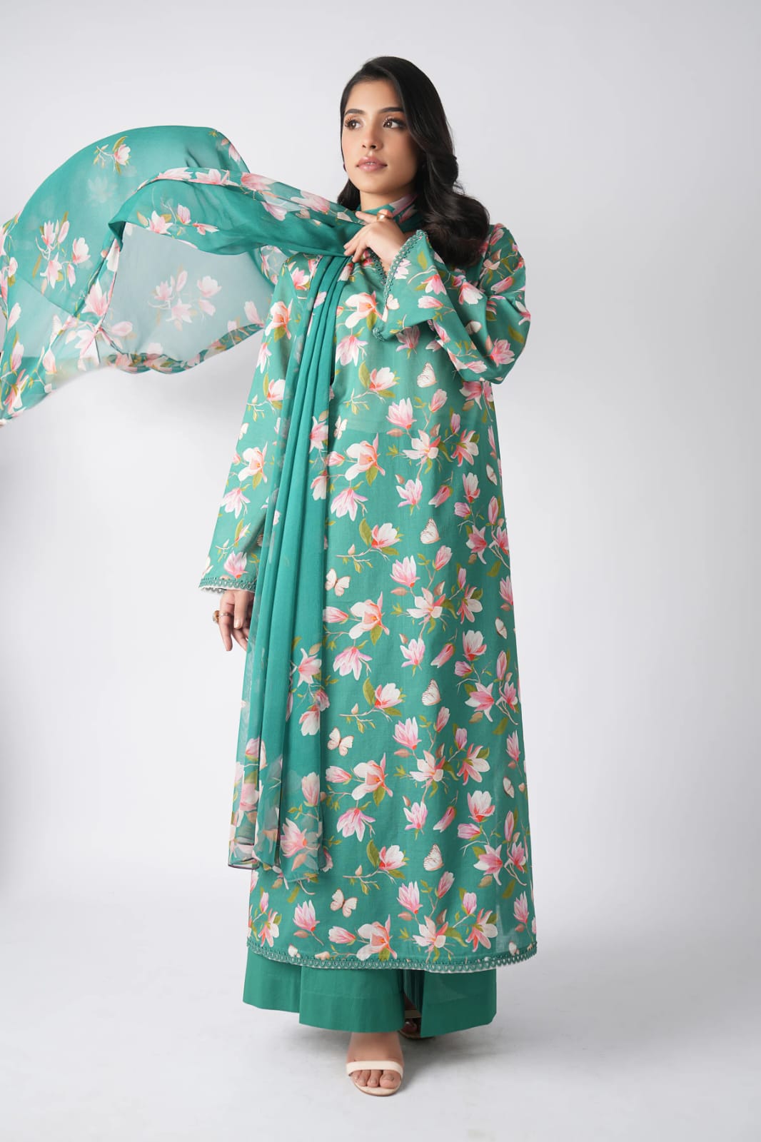 Bareeze Unstitched Printed Lawn 3Pc