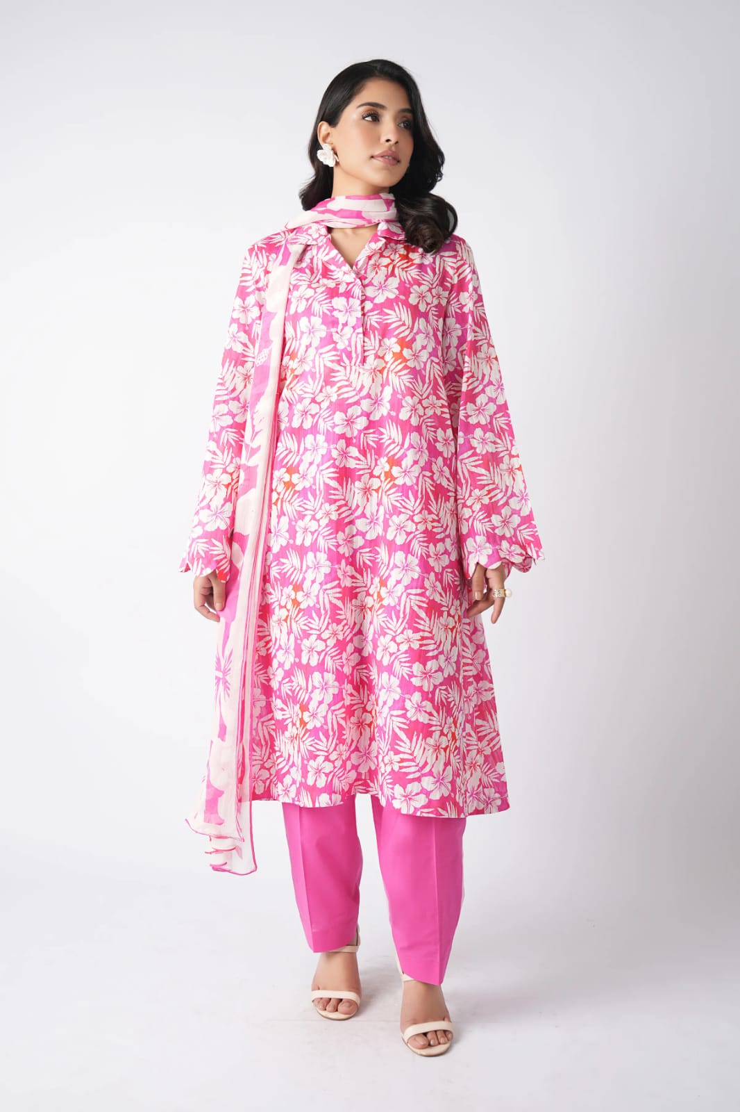 Bareeze Unstitched Printed Lawn 3Pc