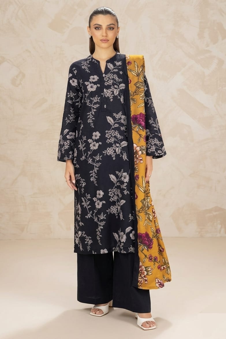 Nishat Unstitched Printed Lawn 3pc