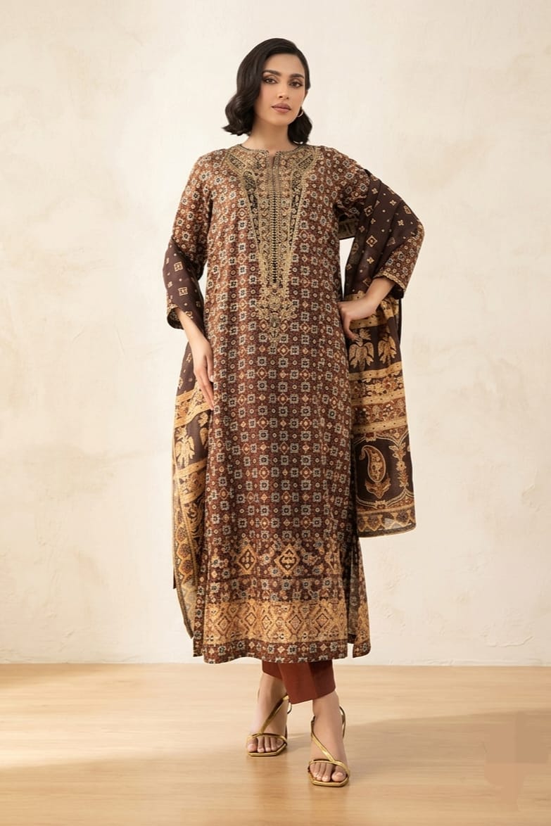 Nishat Unstitched Printed Lawn 3pc
