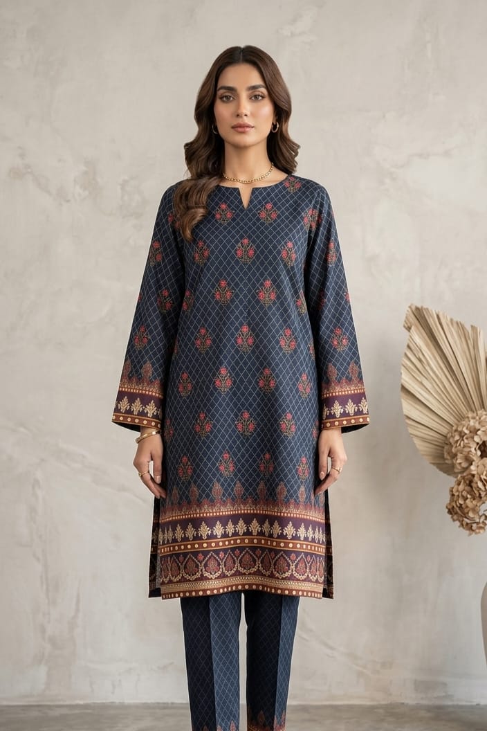 Cross Stitch Printed Lawn Unstitched Shirt