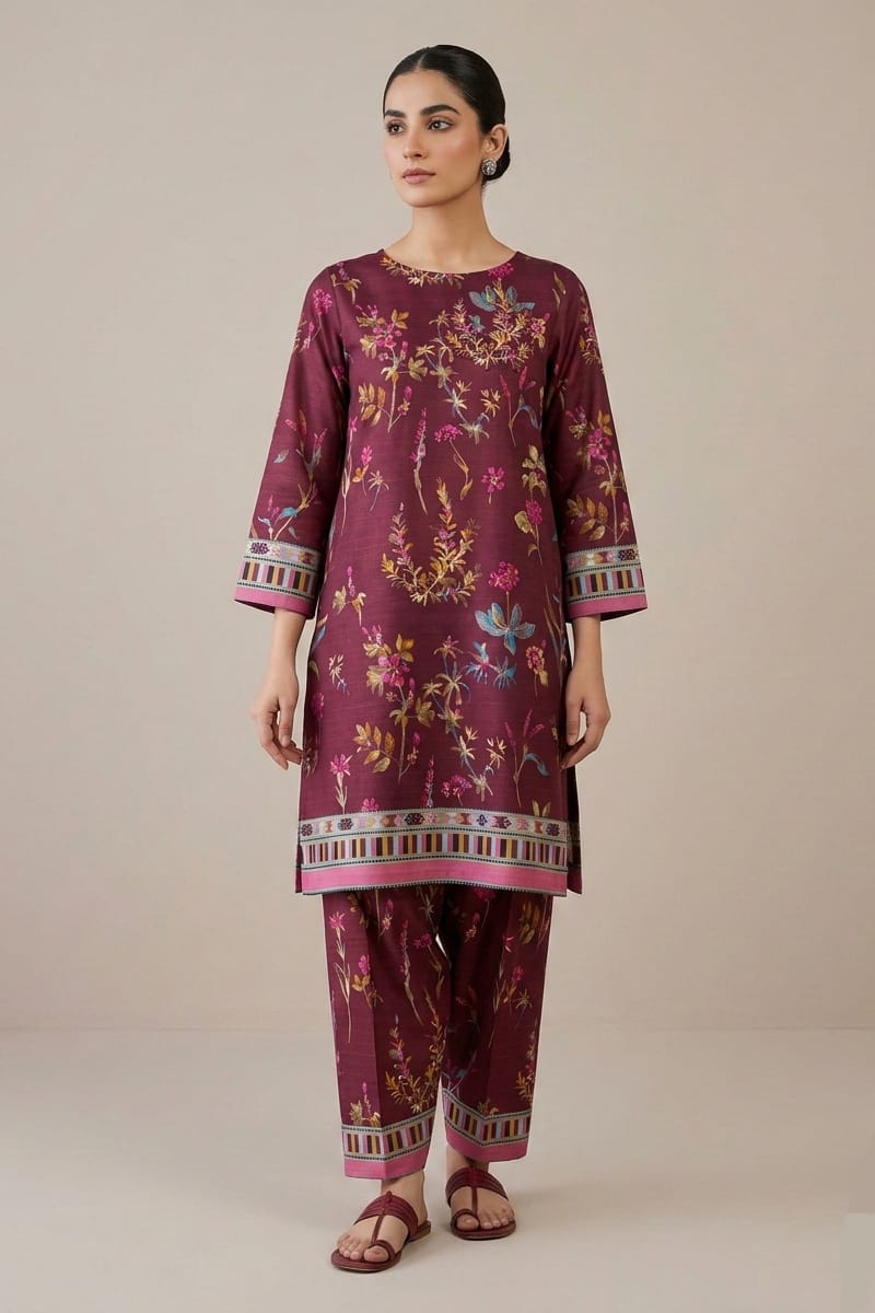 Designer Unstitched Printed Lawn ST 2pc
