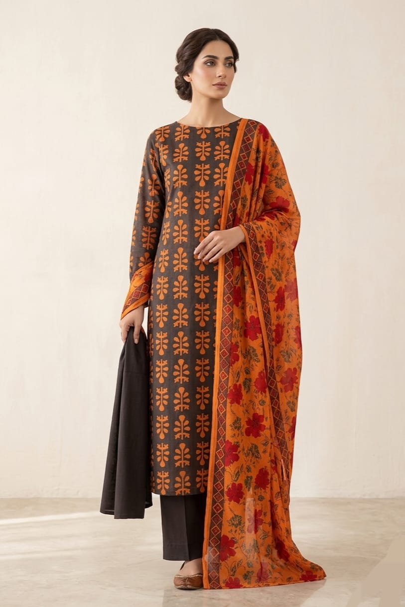 Mix Brand Unstitched Printed Lawn 3pc