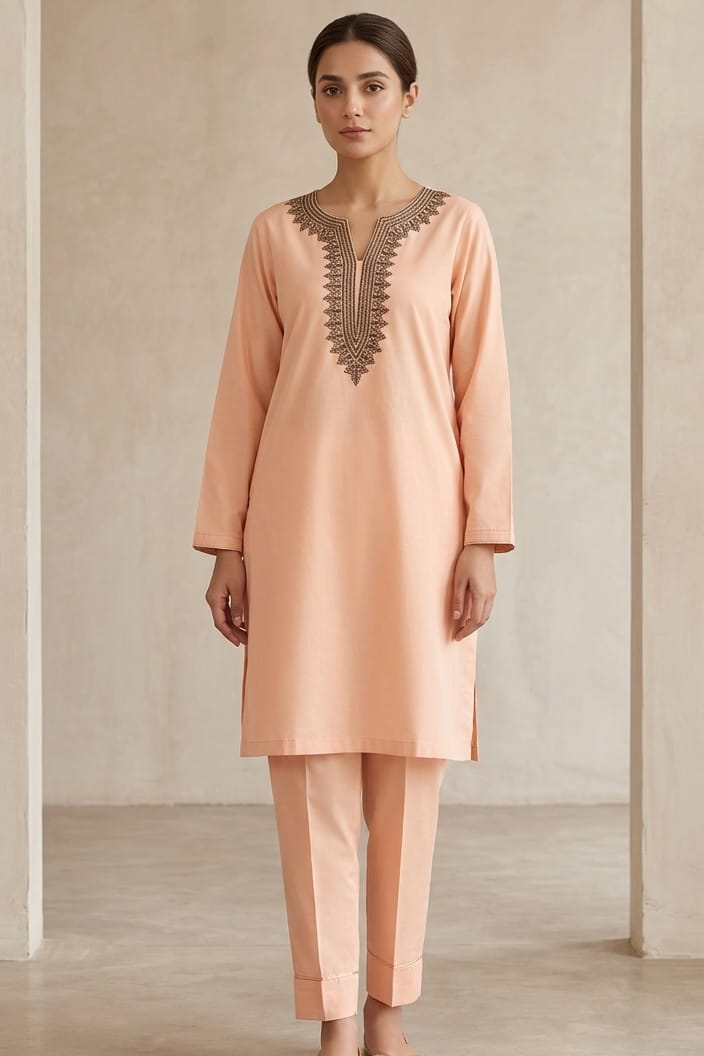 La Reine Stitched Embroidered 2Pc