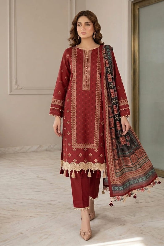 Hania Minahil Unstitched Printed Lawn 3pc