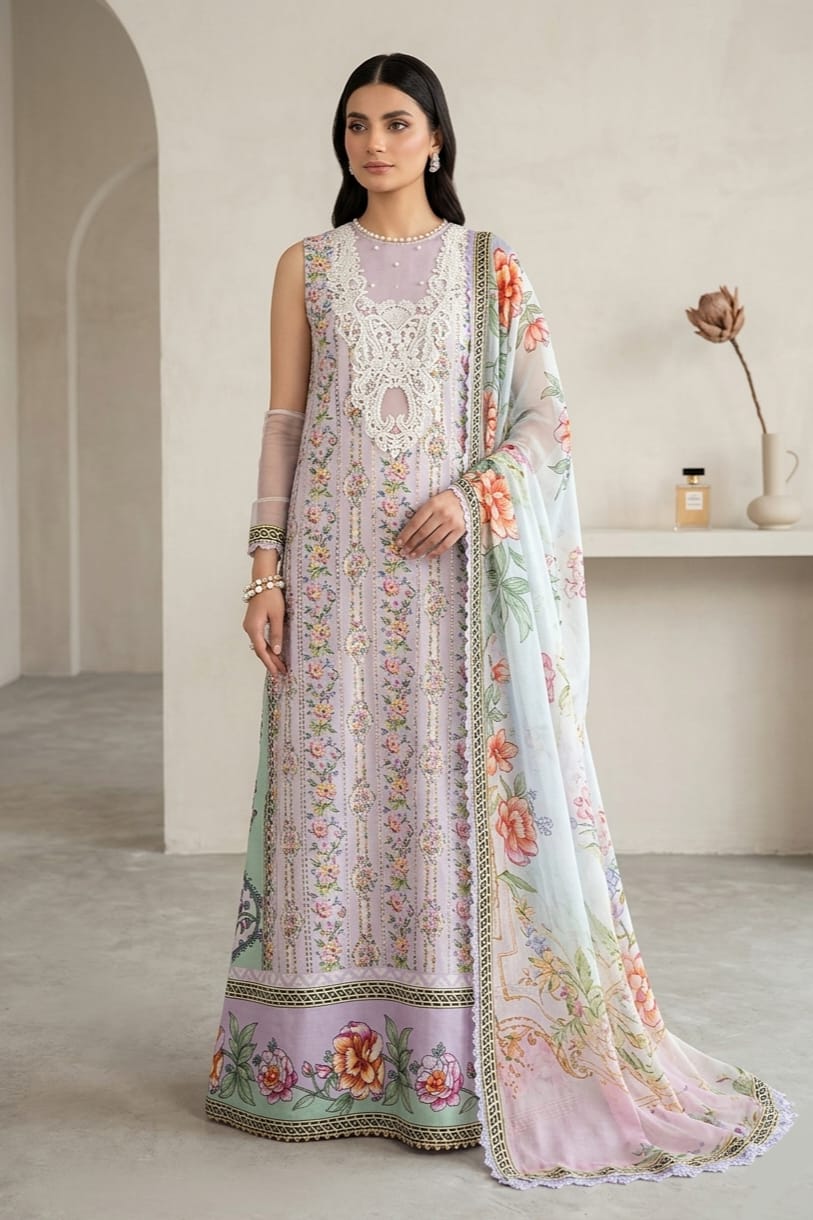 Maria B Unstitched Printed Lawn 3pc