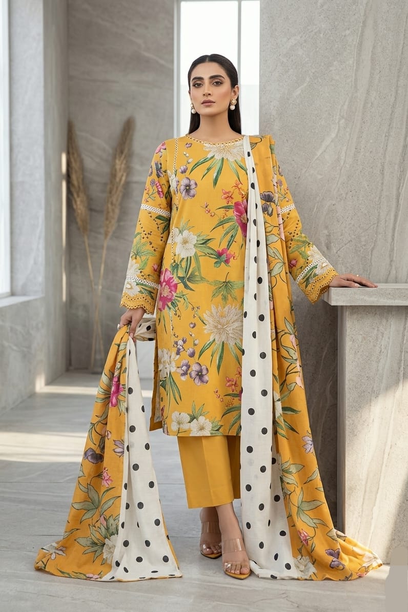 Maria B Unstitched Printed Lawn 3pc