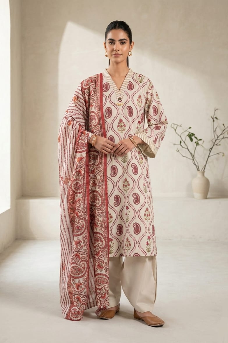 Maria B Unstitched Printed Lawn 3pc