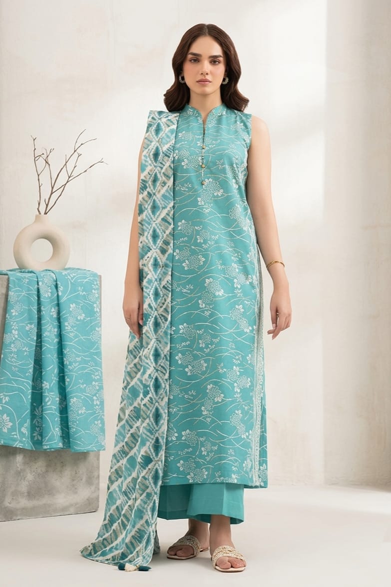 Nishat Unstitched Printed Lawn 3pc