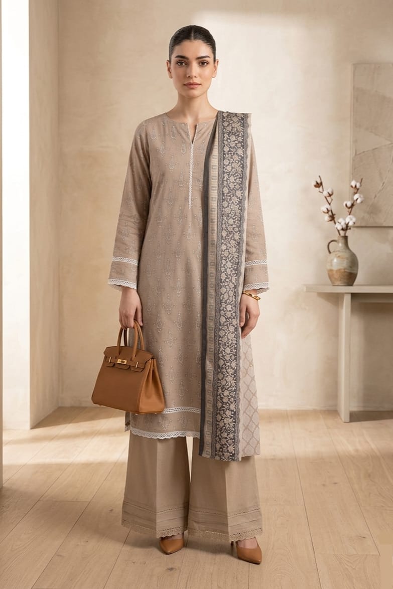 Khaadi Unstitched Printed Lawn 3pc