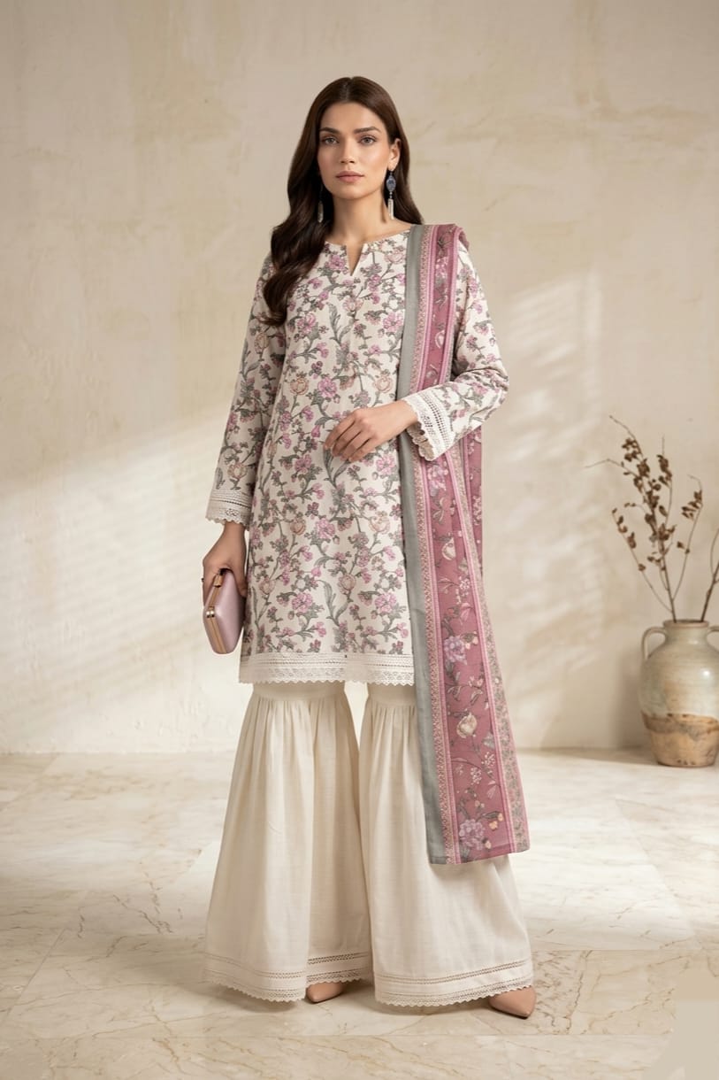 Khaadi Unstitched Printed Lawn 3pc
