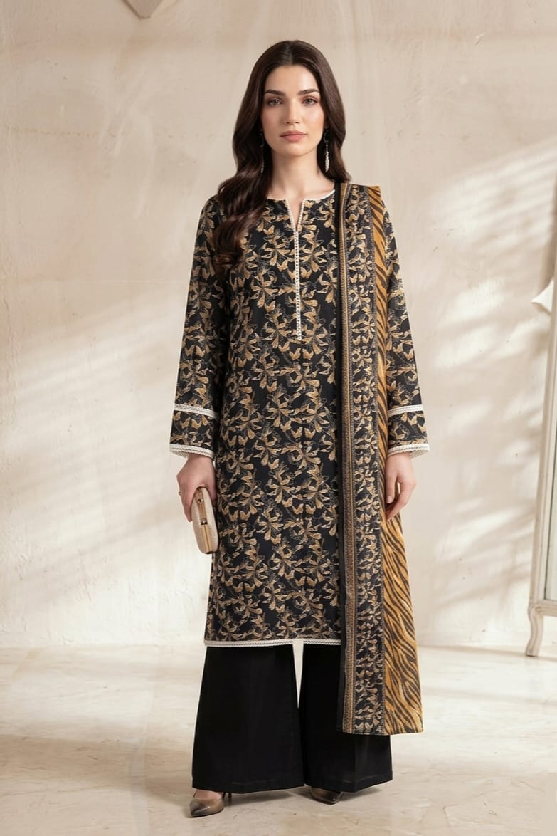 Khaadi Unstitched Printed Lawn 3pc