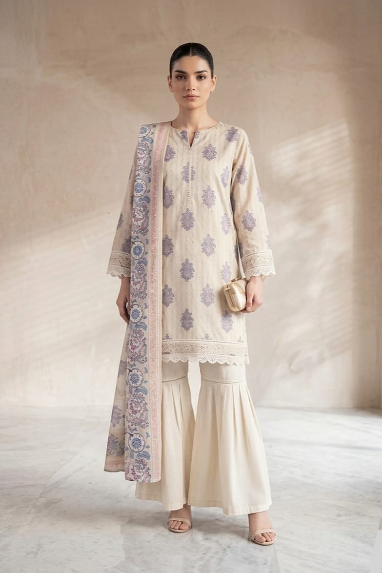 Khaadi Unstitched Printed Lawn 3pc