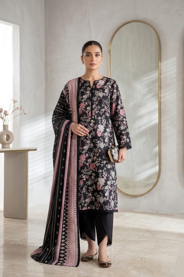 Khaadi Unstitched Printed Lawn 3pc