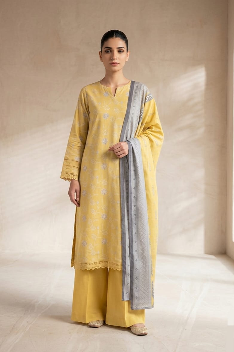 Khaadi Unstitched Printed Lawn 3pc