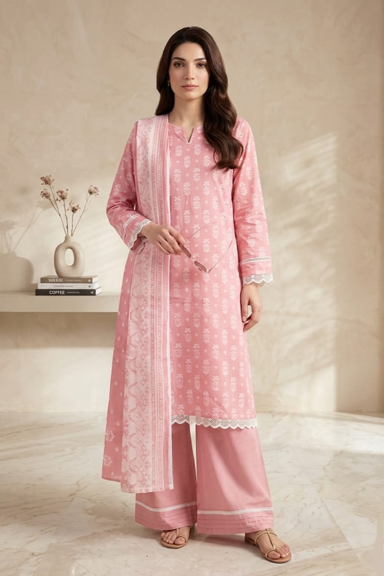 Khaadi Unstitched Printed Lawn 3pc