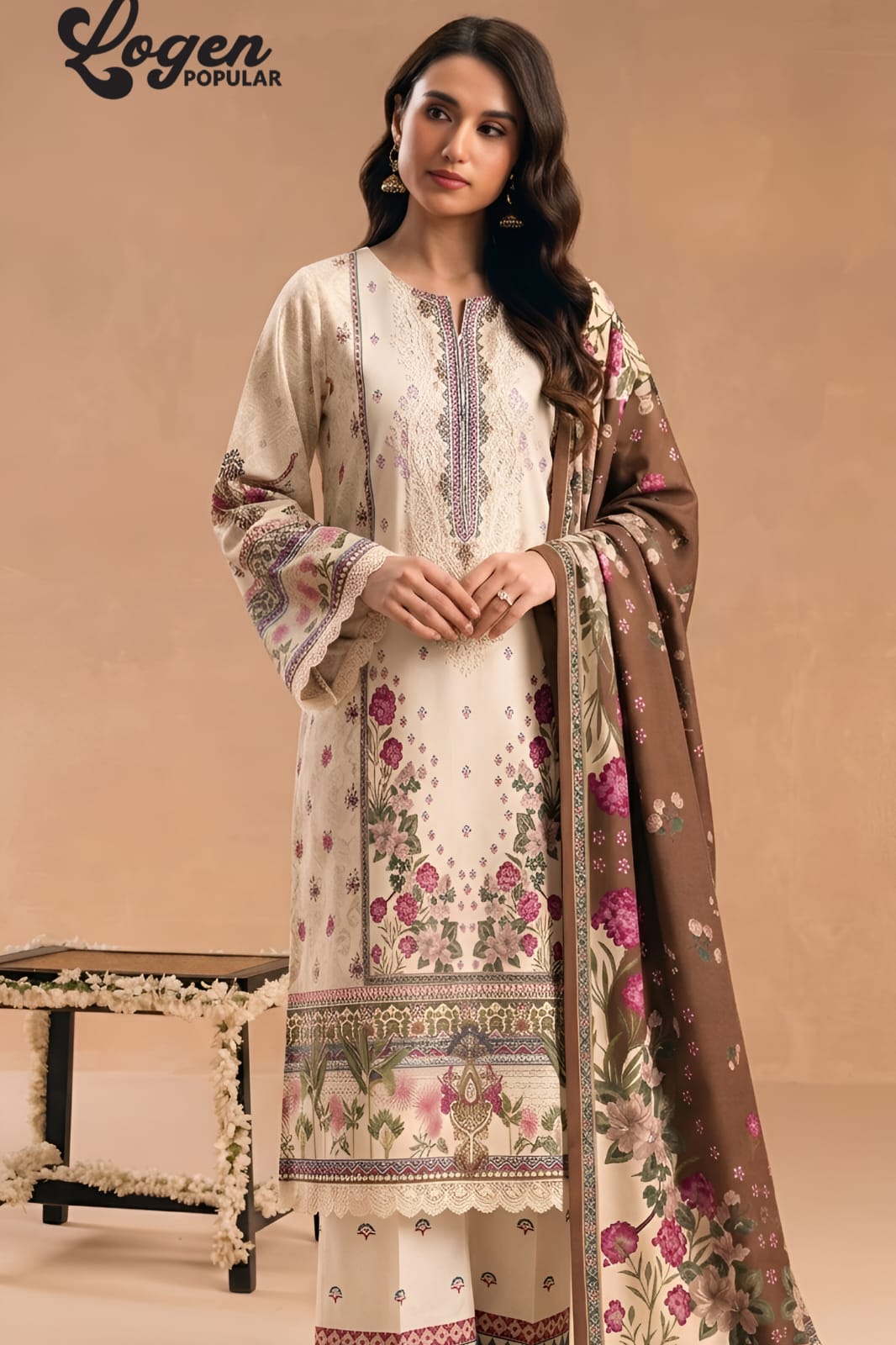 Popular Logen Unstitched Printed Lawn 3pc