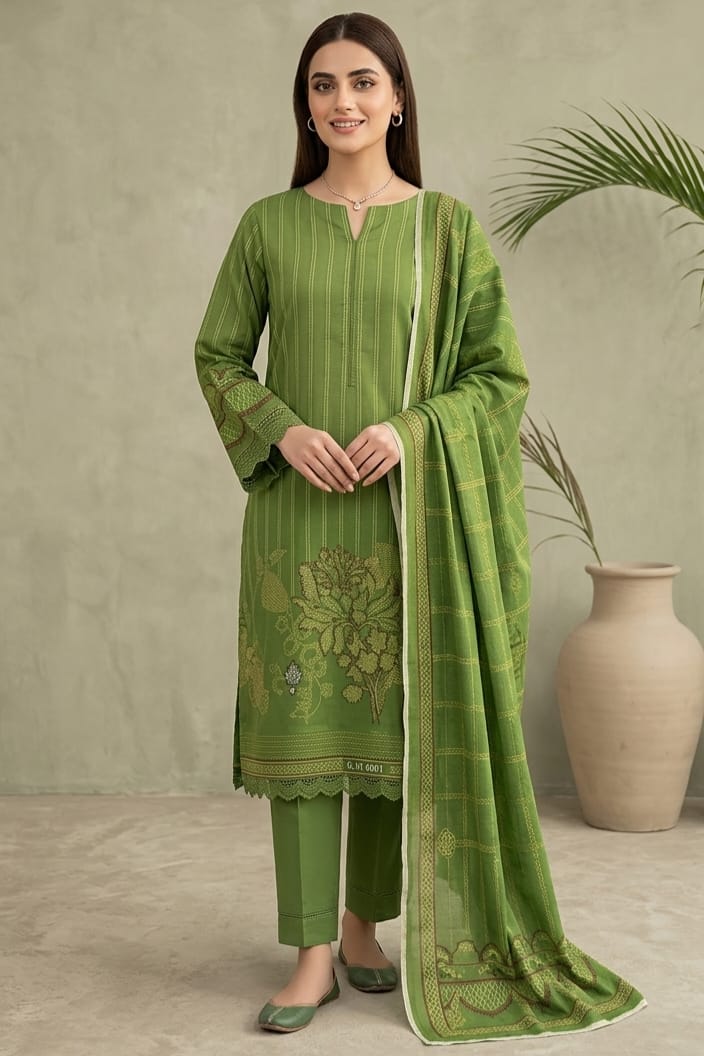 Jaffrani CH-06 Unstitched Printed Lawn 3pc