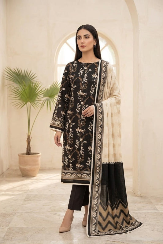 Jaffrani CH-06 Unstitched Printed Lawn 3pc
