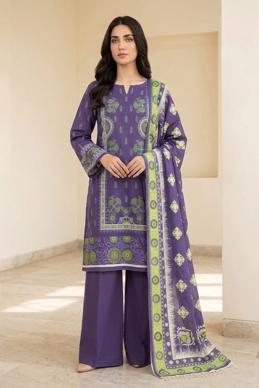 Jaffrani CH-06 Unstitched Printed Lawn 3pc