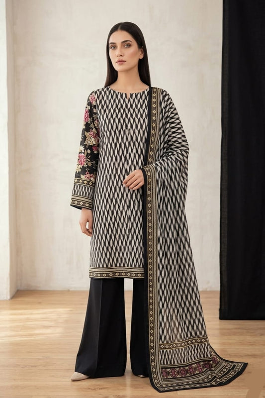 Jaffrani CH-06 Unstitched Printed Lawn 3pc