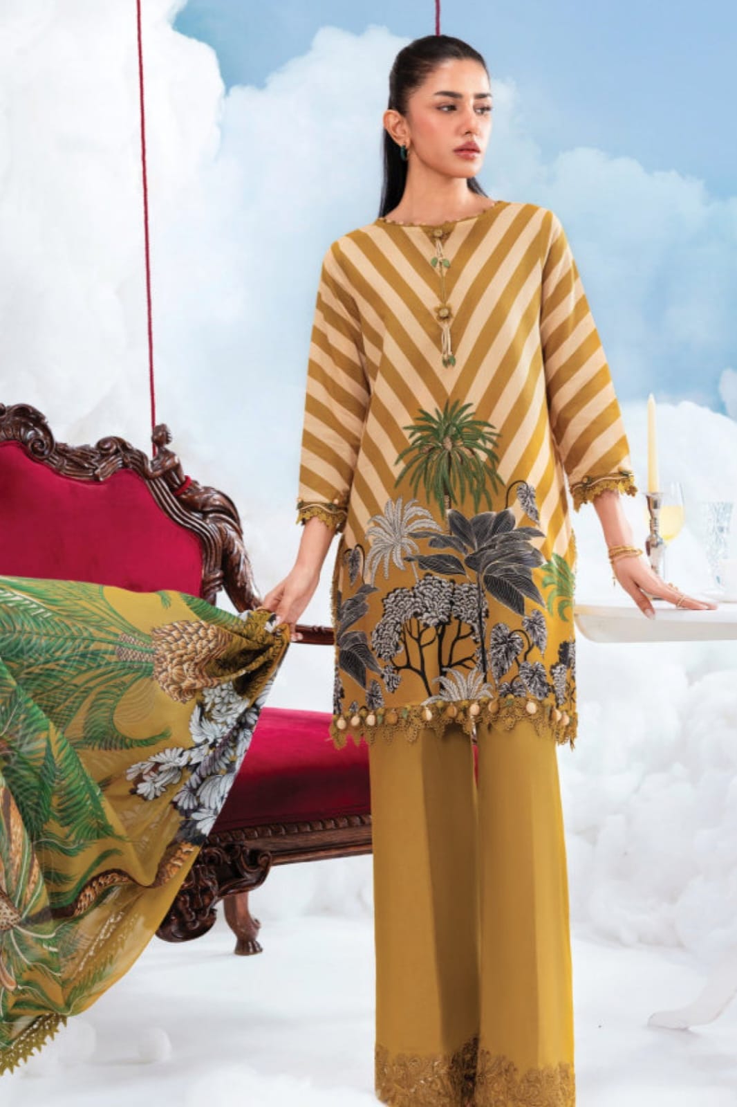 Maria B Unstitched Printed Lawn 3p