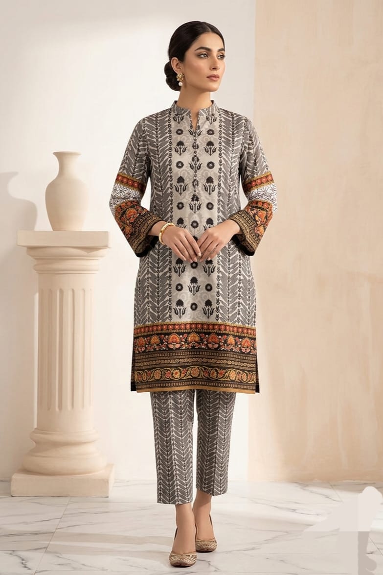 La Reine Stitched Printed Lawn Shirt