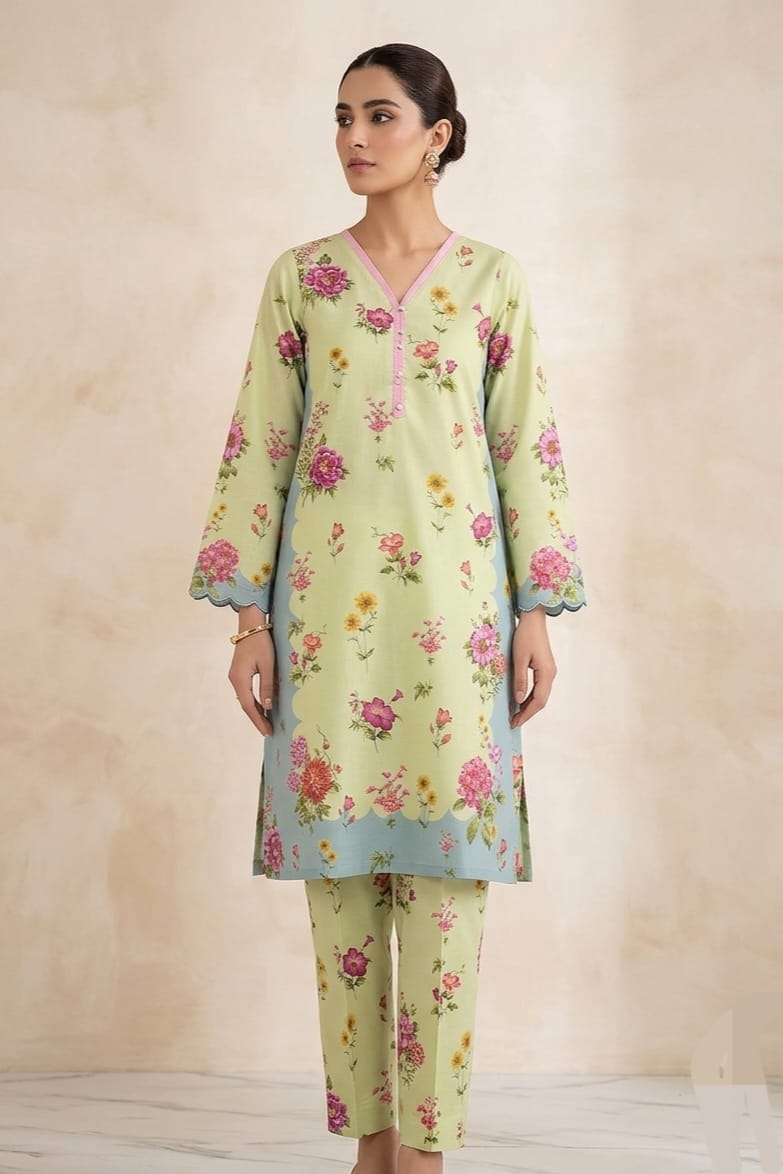 La Reine Stitched Printed Lawn Shirt