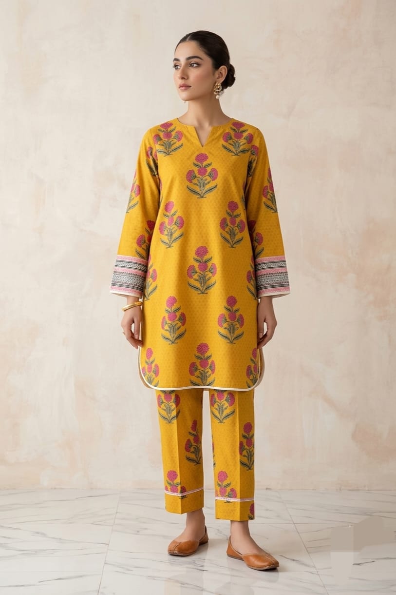 La Reine Stitched Printed Lawn Shirt
