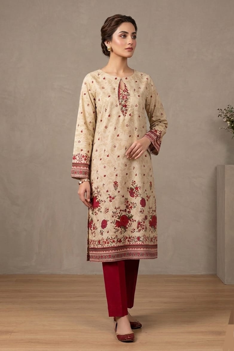 La Reine Stitched Printed Lawn Shirt