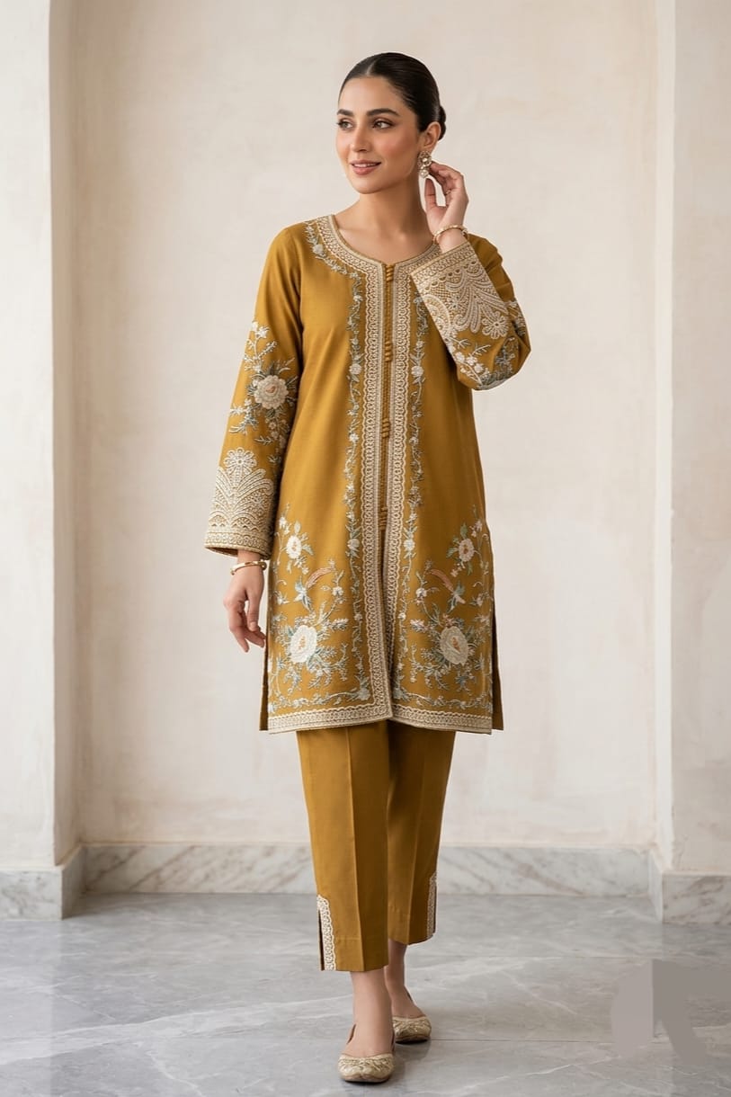 La Reine Stitched Printed Lawn Shirt
