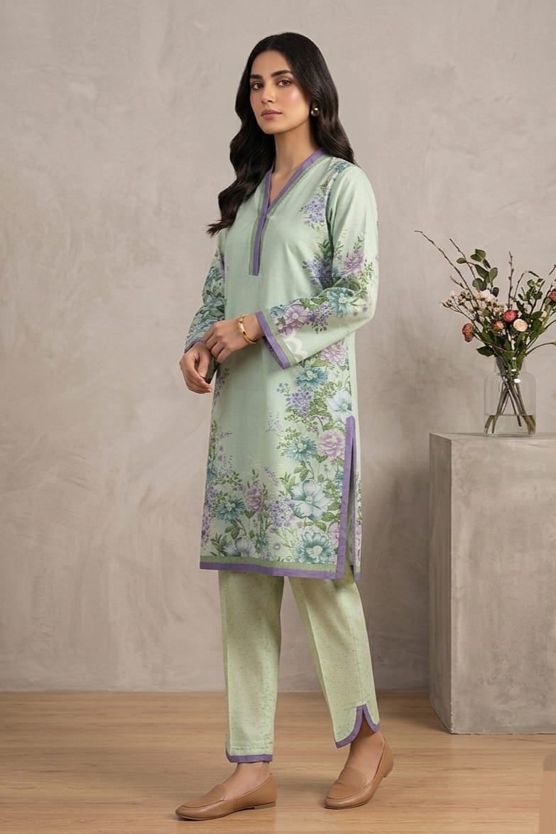 La Reine Stitched Printed Lawn Shirt
