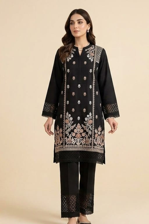Designer Unstitched Embroidered ST Lawn 2pc