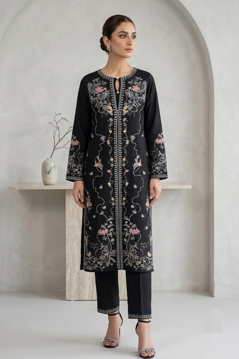 Designer Unstitched Embroidered ST Lawn 2pc