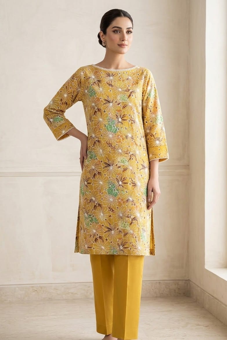 Position Chikankari Unstitched Embroidered ST Lawn 2pc