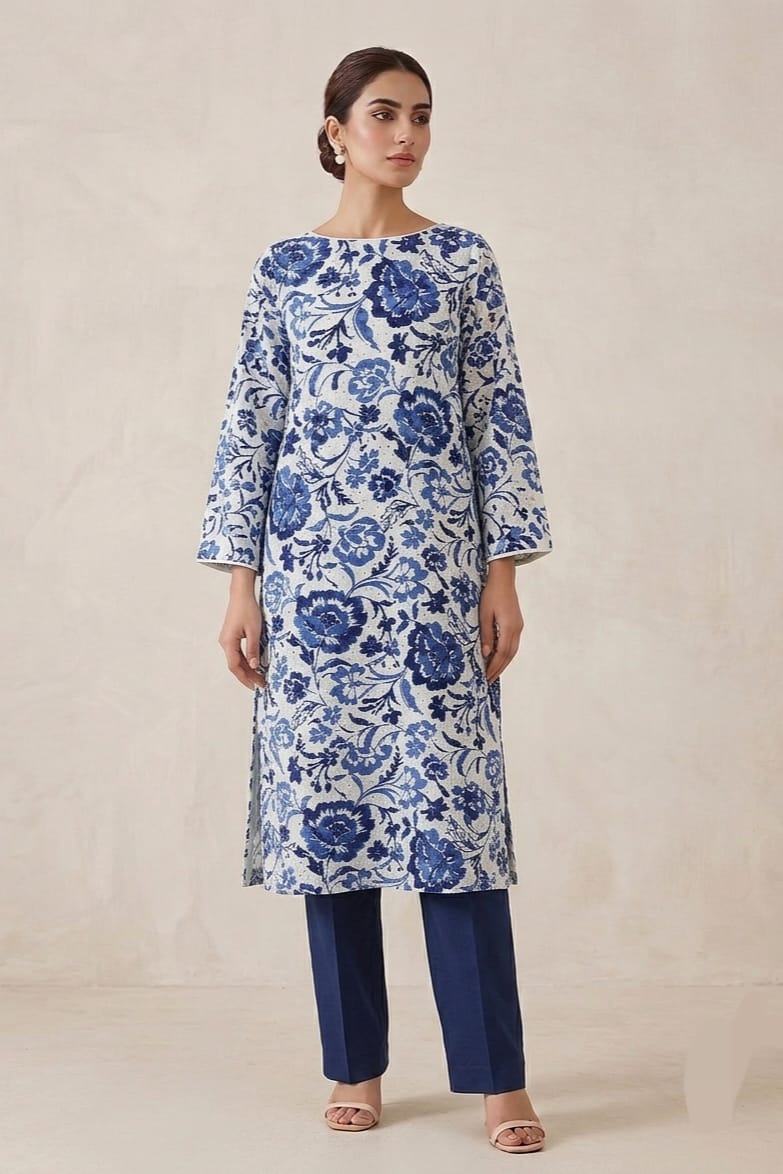 Position Chikankari Unstitched Embroidered ST Lawn 2pc