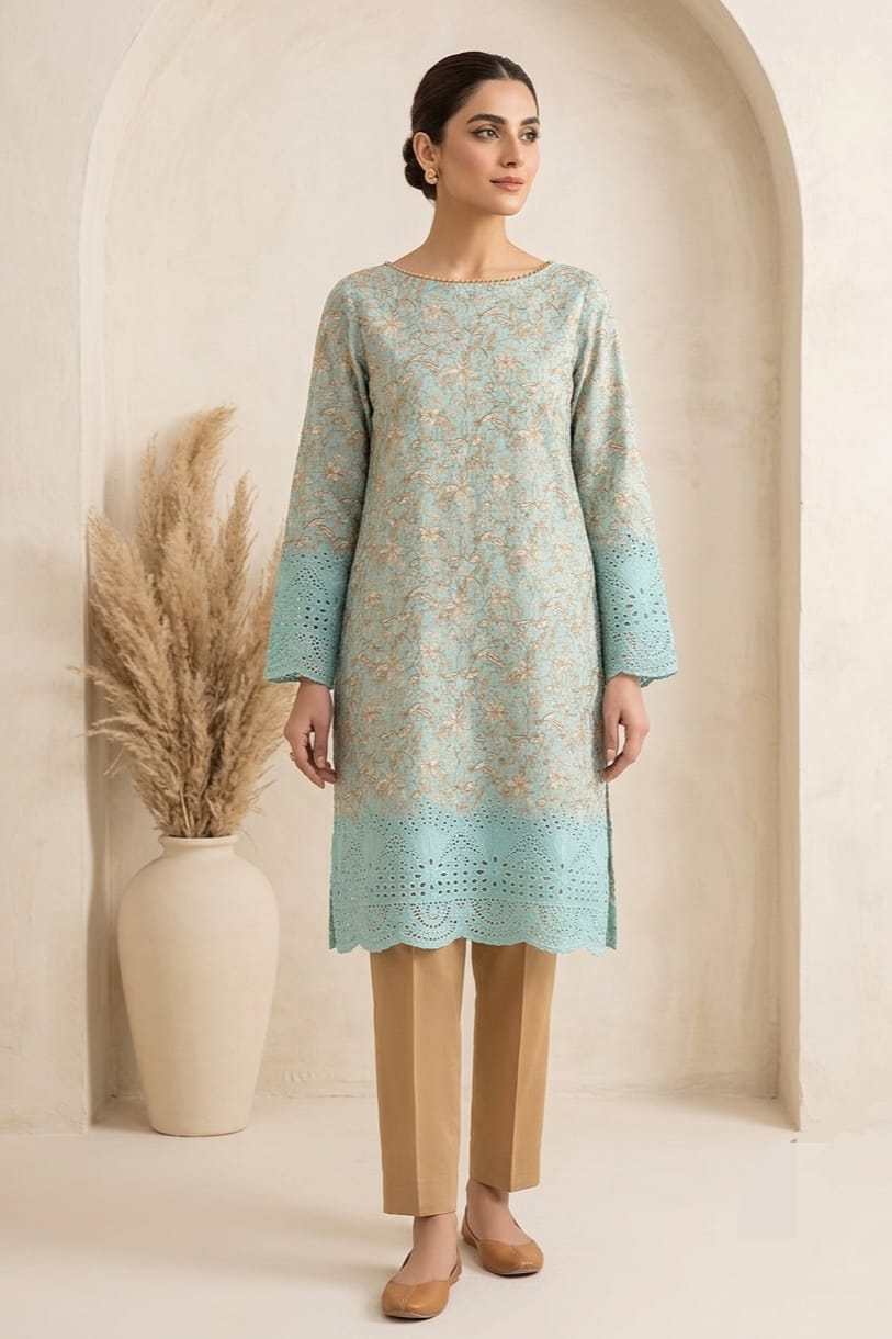 Position Chikankari Unstitched Embroidered ST Lawn 2pc