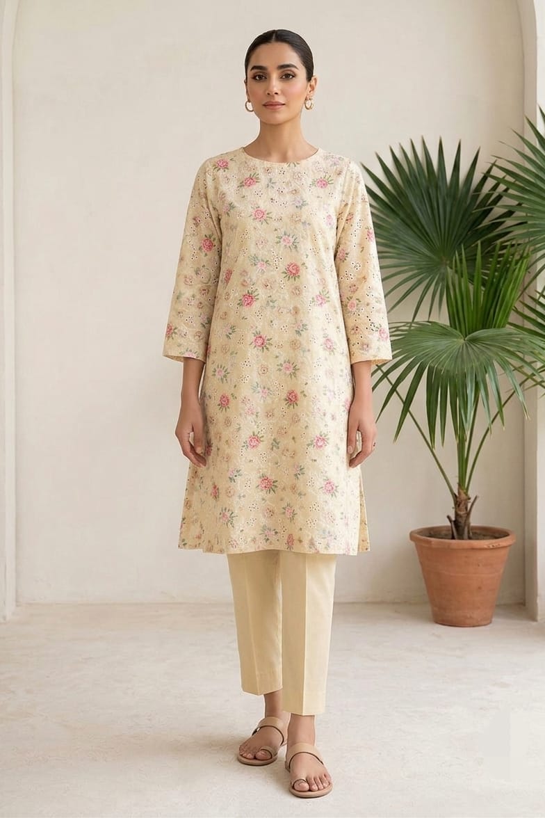 Position Chikankari Unstitched Embroidered ST Lawn 2pc