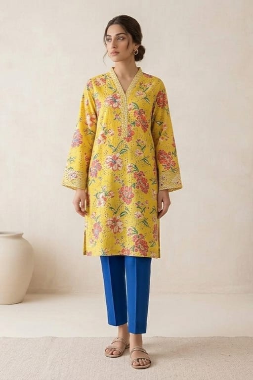 Position Chikankari Unstitched Embroidered ST Lawn 2pc